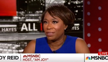 Joy while serving as the host at Am Joy via MSNBC